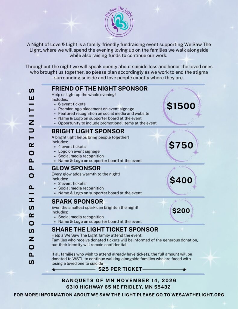 Sponsorship poster with 5 sponsorship levels